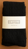Little Stocking Co Cable Knit Tights - Black, Little Stocking Co, Cable Knit Tights, cf-size-0-6-months, cf-size-1-2y, cf-size-3-4y, cf-size-5-6y, cf-size-6-12-months, cf-size-7-8y, cf-type-t