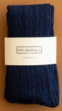 Little Stocking Co Cable Knit Tights - Navy, Little Stocking Co, Cable Knit Tights, cf-size-0-6-months, cf-size-1-2y, cf-size-3-4y, cf-size-5-6y, cf-size-6-12-months, cf-size-7-8y, cf-type-ti