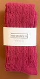Little Stocking Co Cable Knit Tights - Raspberry, Little Stocking Co, Cable Knit Tights, cf-size-0-6-months, cf-type-tights, cf-vendor-little-stocking-co, Cyber Monday, Little Stocking Co, Li