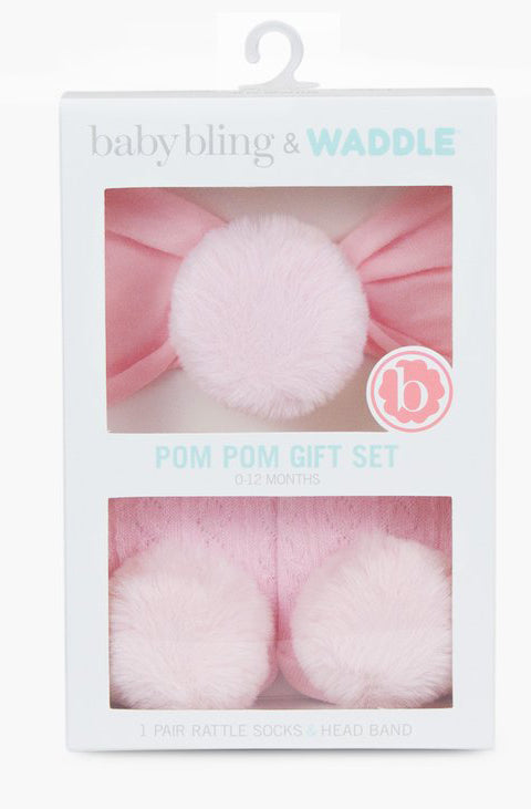 Baby bling pom pom headband 2025