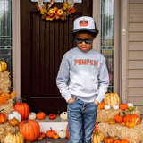 Pumpkin L/S Sweatshirt - Gray, Sweet Wink, cf-size-2t, cf-size-3t, cf-size-4t, cf-size-5-6y, cf-size-7-8y, cf-type-tee, cf-vendor-sweet-wink, Fall, Halloween, Halloween Boys, Halloween Shirt,