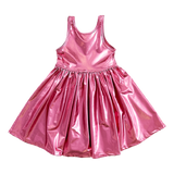Pink Chicken Liza Lame Dress - Rose, Pink Chicken, Big Girls Clothing, Dress, Dress for Girls, Dresses for Girls, Little Girls Clothing, Little Girls Dress, Little Girls Dresses, Metallic Dre