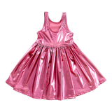 Pink Chicken Liza Lame Dress - Rose, Pink Chicken, Big Girls Clothing, Dress, Dress for Girls, Dresses for Girls, Little Girls Clothing, Little Girls Dress, Little Girls Dresses, Metallic Dre