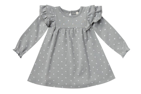 Quincy Mae Long Sleeve Flutter Dress-Dusty Blue, Quincy Mae, Dress, Els PW 5060, Els PW 8258, End of Year, End of Year Sale, Flutter Sleeve Dress, Quincy Mae, Quincy Mae AW19, Quincy Mae Dres