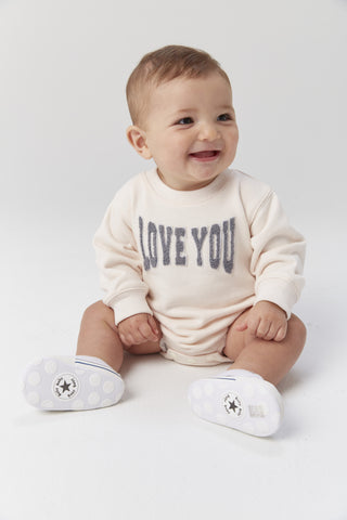 Le La Lo Love You Chenille Sweatshirt Romper - Baby, LE LA LO, LE LA LO, Love You Chenille Sweatshirt, Love You Chenille Sweatshirt Romper, Matching Mommy and Me, Mommy & Me LE LA LO, Mommy +