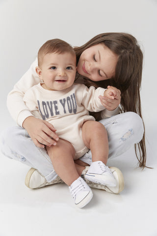 Le La Lo Love You Chenille Sweatshirt Romper - Baby, LE LA LO, LE LA LO, Love You Chenille Sweatshirt, Love You Chenille Sweatshirt Romper, Matching Mommy and Me, Mommy & Me LE LA LO, Mommy +