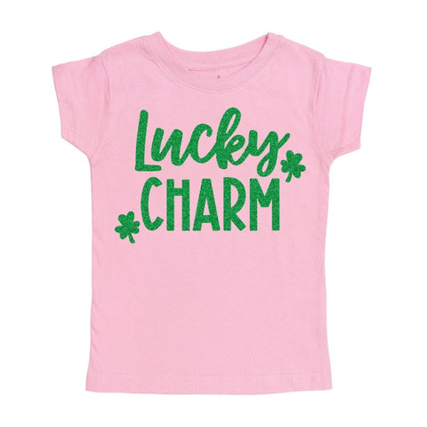 Lucky Charm S/S Pink Tee, Sweet Wink, cf-size-2t, cf-type-tee, cf-vendor-sweet-wink, CM22, JAN23, Lucky Charm S/S Pink Tee, St Patrick's Day Tee, St Patricks Day, Sweet Wink, Sweet Wink Lucky