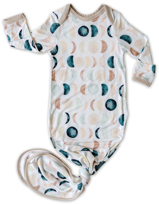 Little Sleepies Luna Neutrals Bamboo Knotted Gown, Little Sleepies, CM22, Knotted Gown, Little Sleepies, Little Sleepies Bamboo, Little Sleepies Bamboo Knotted Gown, Little Sleepies Gown, Lit