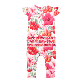 Posh Peanut Maui Ruffled Capsleeve Henley Romper, Posh Peanut, Capsleeve Henley Romper, Henley Romper, Posh Peanut, Posh Peanut Henley, Posh Peanut Henley Romper, Posh Peanut Maui, Posh Peanu