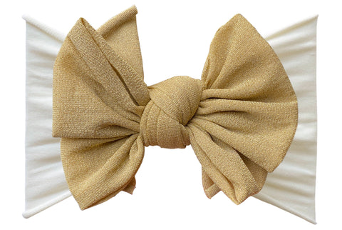 Baby Bling Gold / Ivory Metallic FAB-BOW-LOUS, Baby Bling, Baby Baby Bling Headbands, Baby Bling FAB, Baby Bling FAB-BOW-LOUS, Baby Bling Fabbowlous, Baby Bling Gold, Baby Bling Gold / Ivory 