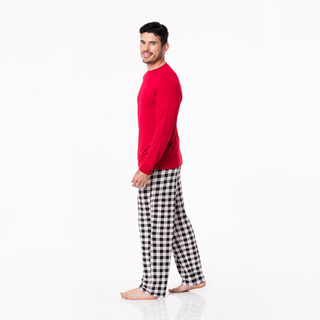 KicKee Pants Midnight Holiday Plaid Men's L/S Pajama Set, KicKee Pants, 2pc Pajama Set, All Things Holiday, CM22, Jolly Holiday Sale, KicKee, KicKee Pajamas, KicKee Pants, KicKee Pants Men's 