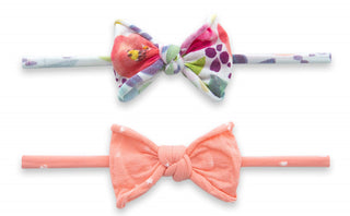 Baby Bling Coral Floral 2 Pack Mini Print Skinny Headband Set, Baby Bling, Baby bling, Baby Bling 2 Pack, Baby Bling 2 Pack Mini Print Skinny Headband Set, Baby Bling 2pc Headband Set, Baby B
