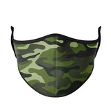 Kids Green Camo Face Mask by Top Trenz - Two Sizes, Top Trenz, Child Face Mask, Child Face MAskCute Kids Face MAsk, Children's Mask, Cute Kids Face Mask, Els PW 11399, Face Mask, Face Mask fo