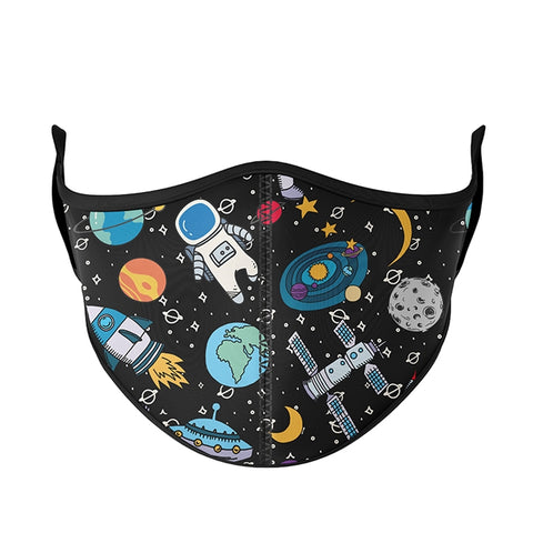 Kids Space Face Mask by Top Trenz - Small: 3-7 Years, Top Trenz, Child Face Mask, Child Face MAskCute Kids Face MAsk, Children's Mask, Cute Kids Face Mask, Els PW 11399, Face Mask, Face Mask 
