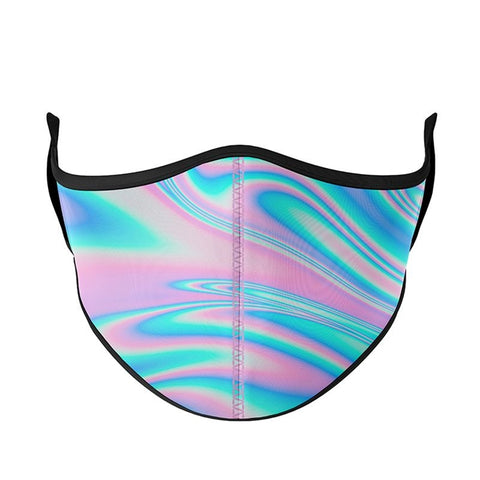 Kids Holographic Print Fashion Face Mask by Top Trenz - One Size (8+), Top Trenz, Child Face Mask, Child Face MAskCute Kids Face MAsk, Children's Mask, Cute Kids Face Mask, Els PW 11399, Face
