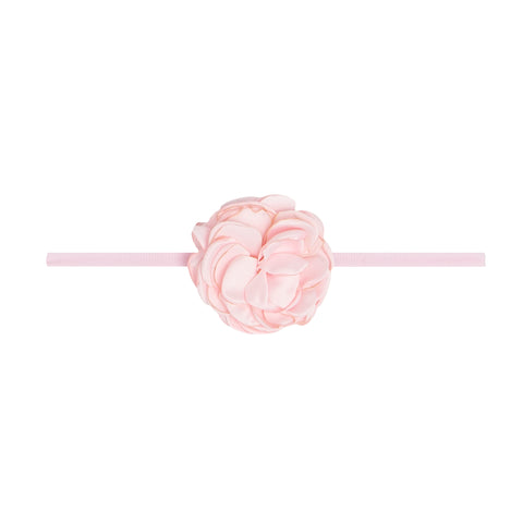 Baby Bling Mini Silk Ruffle Flower Skinny Headband - Pink, Baby Bling, Baby bling, Baby Bling Headband, Baby Bling Mini Silk Ruffle Flower Skinny Headband, Baby Bling Pink, Baby Bling Skinny 