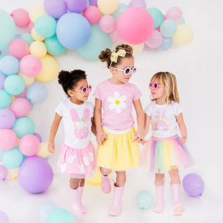 Rainbow Bunny S/S White Tee, Sweet Wink, cf-size-7-8y, cf-type-tee, cf-vendor-sweet-wink, CM22, Easter, Easter Tee, EB Girls, JAN23, Rainbow Bunny S/S White Tee, Sweet Wink, Sweet Wink Easter