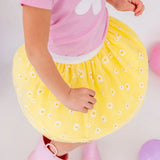 Yellow Daisy Printed Tutu, Sweet Wink, cf-size-0-12m-small, cf-size-1-2y-med, cf-type-tutu, cf-vendor-sweet-wink, CM22, Daisy Skirt, Daisy Tutu, Easter, Easter Basket, Easter Skirt, Easter Tu