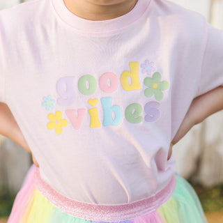Sweet Wink Good Vibes S/S Ballet Pink Tee, Sweet Wink, cf-size-5-6y, cf-size-7-8y, cf-type-tee, cf-vendor-sweet-wink, Easter, Easter Tee, EB Girls, Good Vibes, Sweet Wink, Sweet Wink Good Vib