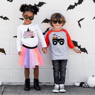 Hocus Pocus L/S Tee - White, Sweet Wink, cf-size-12-18-months, cf-size-4t, cf-type-tee, cf-vendor-sweet-wink, CM22, Halloween, Halloween Shirt, Halloween Tee, Halloween Top, Halloween TShirt,