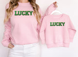 Sweet Wink Lucky Patch L/S Pink Sweatshirt, Sweet Wink, cf-size-3t, cf-size-5-6y, cf-type-sweatshirt, cf-vendor-sweet-wink, Lucky Patch Sweatshirt, Lucky Sweatshirt, St Patrick's Day, Sweatsh