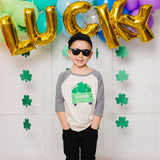 Sweet Wink Lucky Truck L/S Shirt - Natural / Heather, Sweet Wink, cf-size-4t, cf-type-tee, cf-vendor-sweet-wink, Long Sleeve Shirt, Lucky Truck, Shamrock, St Patrick's Day, St Patrick's Day T