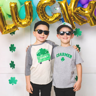 Sweet Wink Charmer S/S Shirt - Gray, Sweet Wink, cf-size-3t, cf-size-4t, cf-type-tee, cf-vendor-sweet-wink, Charmer, Shamrock, St Patrick's Day, St Patrick's Day Tee, Sweet Wink, Sweet Wink S