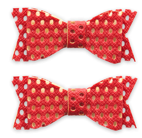 Baby Bling Perforated Clip Set-Red, Baby Bling, Baby Bling, Baby Bling Bows, Baby Bling Clip Set, Baby Bling Hair Clip Set, Baby Bling Perforated Clip Set, Baby Bling Red Perforated Clip Set,