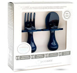 You Drive Me Navy Grabease Spoon & Fork Set, Grabease, Baby Fork and Spoon Set, Blue Grabease, Blush Grabease Set, CM22, Cyber Monday, EB Baby, First Self Feeding Utensil Set of Spoon and For