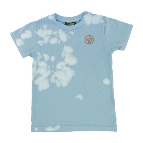 Tiny Whales Nimbus Stone Blue / Bleach Tie Dye S/S Tee, Tiny Whales, Boys Clothing, cf-size-10y, cf-size-12-14, cf-size-7y, cf-type-shirt, cf-vendor-tiny-whales, CM22, Made in the USA, Nimbus