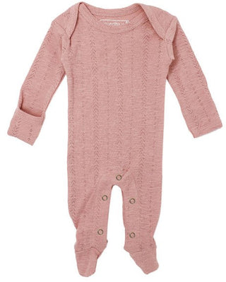L'ovedbaby Pointelle Lap Shoulder Footie - Mauve, L'ovedbaby, CM22, L'oved Baby Stone, L'ovedbaby Mauve, L'ovedbaby Mauve Pointelle Lap Shoulder Footie, L'ovedbaby Pointelle Lap Shoulder Foot