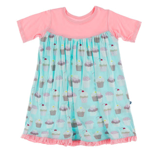 KicKee Pants Summer Sky Cupcakes Classic S/S Swing Dress, KicKee Pants, CM22, Dress, KicKee, KicKee Dress, KicKee Pants, KicKee Pants Classic S/S Swing Dress, KicKee Pants Culinary Arts, KicK