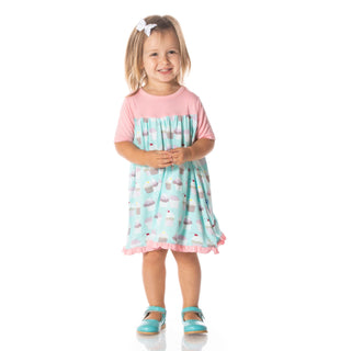 KicKee Pants Summer Sky Cupcakes Classic S/S Swing Dress, KicKee Pants, CM22, Dress, KicKee, KicKee Dress, KicKee Pants, KicKee Pants Classic S/S Swing Dress, KicKee Pants Culinary Arts, KicK