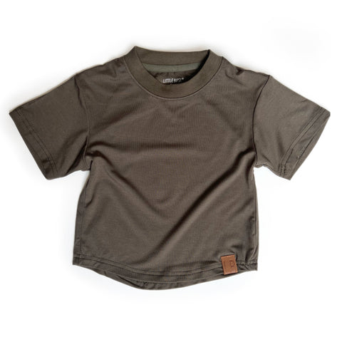 Little Bipsy Oversized Bamboo Tee - Army Green, Little Bipsy Collection, Army Green, Bamboo Tee, JAN23, Little Bipsy, Little Bipsy Fall 2022, Little Bipsy Oversized Bamboo Tee, Little Bipsy T