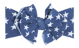 Baby Bling Blue Star Printed FAB-BOW-LOUS Headband, Baby Bling, 4th of July, 4th of July Hair Accessory, 4th of July Headband, Babby Bling headband, Baby Bling, Baby Bling 4th of July Headban