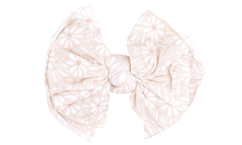 Baby Bling White Daisy Printed FAB-BOW-LOUS Clip, Baby Bling, Baby Baby Bling Headbands, Baby Bling, Baby Bling FAB Clip, Baby Bling FAB-BOW-LOUS, Baby Bling Headband, Baby Bling Headbands, B