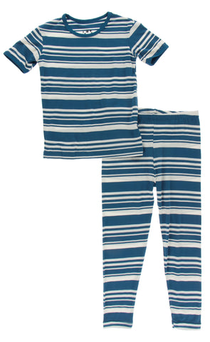 KicKee Pants Fishing Stripe S/S Pajama Set w/Pants, KicKee Pants, KicKee, KicKee Pants, KicKee Pants Fish and Wildlife, KicKee Pants Fishing Stripe, KicKee Pants Fishing Stripe S/S Pajama Set