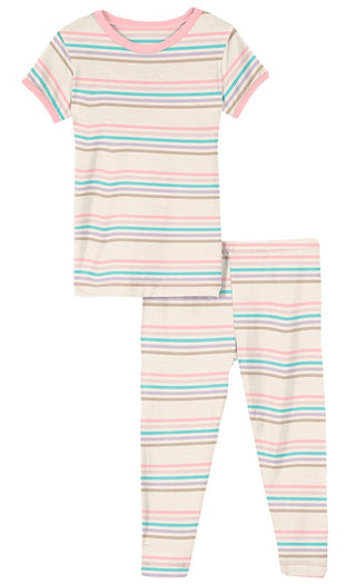 KicKee Pants Cupcake Stripe S/S Pajama Set, KicKee Pants, CM22, KicKee, KicKee Pants, KicKee Pants Culinary Arts, KicKEe Pants Pajama Set, KicKee Pants Pajama set with Pants, Pajama Set - Bas