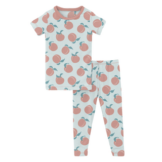 KicKee Pants Fresh Air Peaches S/S Pajama Set, KicKee Pants, CM22, Fresh Air Peaches, KicKee, KicKee Pants, KicKEe Pants Pajama Set, KicKee Pants Pajama set with Pants, KicKee Pants S/S Pajam