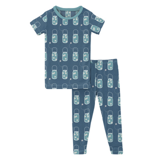 KicKee Pants Twilight Fireflies S/S Pajama Set, KicKee Pants, CM22, KicKee, KicKee Pants, KicKEe Pants Pajama Set, KicKee Pants Pajama set with Pants, KicKee Pants S/S Pajama Set w/Pants, Kic