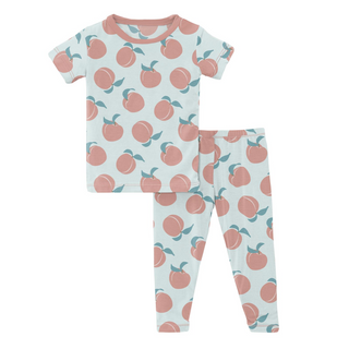 KicKee Pants Fresh Air Peaches S/S Pajama Set, KicKee Pants, CM22, Fresh Air Peaches, KicKee, KicKee Pants, KicKEe Pants Pajama Set, KicKee Pants Pajama set with Pants, KicKee Pants S/S Pajam