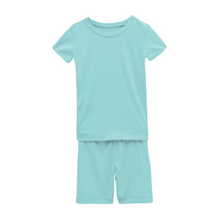 KicKee Pants Solid Summer Sky S/S Pajama Set with Shorts, KicKee Pants, KicKee, kickee Pajama Set, KicKee Pajama Set with Shorts, KicKee Pajamas, KicKee Pants, KicKEe Pants Pajama Set, KP Dec