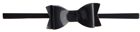 Baby Bling Patent Leather Skinny Bow Tie Headband-Black, Baby Bling, All Things Holiday, Baby Bling, Baby Bling Black Patent Leather Skinny Bow Tie Headband, Baby Bling Bows, Baby Bling Chris