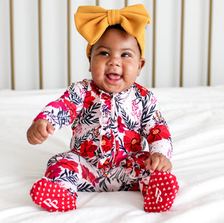 Posh Peanut Chloe Ruffled Zippered Footie, Posh Peanut, Posh Peanut, Posh Peanut Chloe, Posh Peanut Chloe Ruffled Zippered Footie, Posh Peanut Fall 2020, Posh Peanut Footie, Posh Peanut Footi