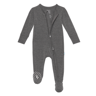 Posh Peanut Charcoal Heather Footie with Zipper, Posh Peanut, Posh Peanut, Posh Peanut Charcoal Heather, Posh Peanut Charcoal Heather Footie with Zipper, posh peanut fall 2020, Posh Peanut Fo