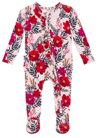 Posh Peanut Chloe Ruffled Zippered Footie, Posh Peanut, Posh Peanut, Posh Peanut Chloe, Posh Peanut Chloe Ruffled Zippered Footie, Posh Peanut Fall 2020, Posh Peanut Footie, Posh Peanut Footi