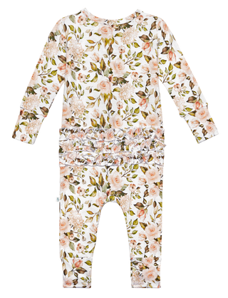 Posh Peanut Katherine L/S Ruffled Henley Romper, Posh Peanut, Henley Romper, L/S Ruffled Henley Romper, Posh Peanut, Posh Peanut Fall 2020, Posh Peanut Katherine, Posh Peanut Katherine L/S Ru