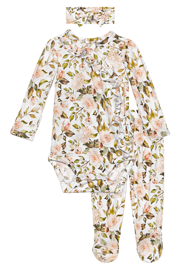 Posh Peanut Katherine Ruffled Kimono Set Basically Bows & Bowties