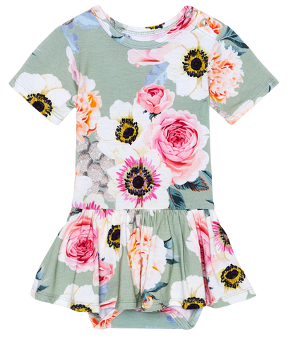 Posh Peanut Jolie S/S Twirl Skirt Bodysuit, Posh Peanut, Baby, Bodysuit Skirt, Infant, Posh PEanut, Posh Peanut Jolie, Posh Peanut Jolie S/S Twirl Skirt Bodysuit, Posh Peanut S/S Twirl Skirt 
