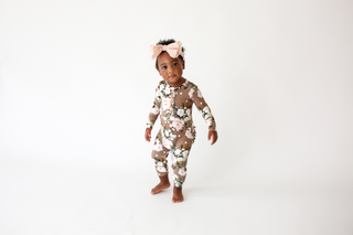 Posh Peanut Leona L/S Ruffled Henley Romper, Posh Peanut, Henley Romper, L/S Ruffled Henley Romper, Posh Peanut, Posh Peanut Fall 2020, Posh Peanut Leona, Posh Peanut Leona L/S Ruffled Henley